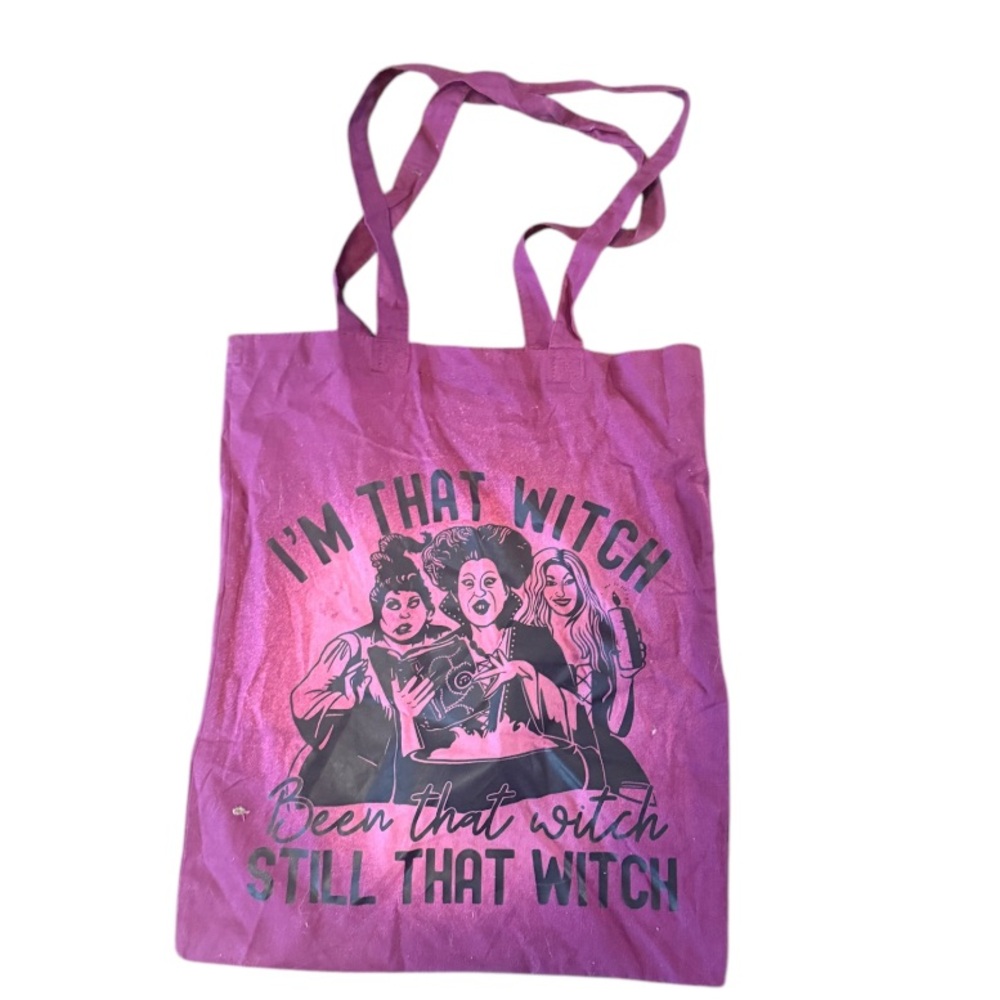 Hocus Pocus Sanderson Sisters Witch Halloween Treat Tote Bag Cloth Reusable 16”
